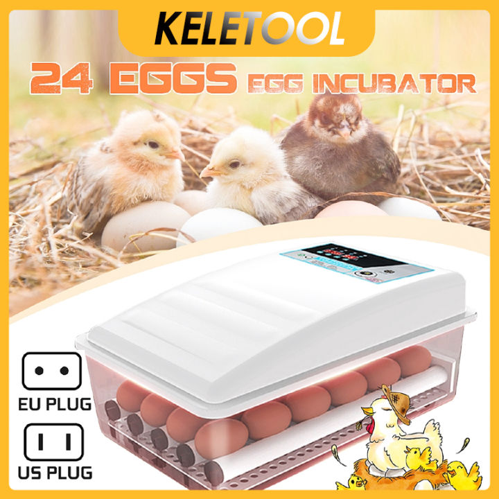 24 Digital Egg Incubator Poultry Hatcher Machine Egg Turner LCD Display