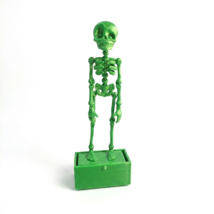 OUTOPEN 3D Printed Dancing Skeleton Aquarium Bubbler Air Pump Driven Glow in Dark Fish Tank Dance Skull Bubbler Funny Dancing Underwater Movable Skeleton Fish Tank Bubbler Fish Landscaping
