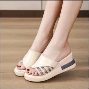 Sandal Wedges Wanita Platform Sendal Selop Cewek Korean Style Tinggi Hak 3-5 cm 37 38 39 40