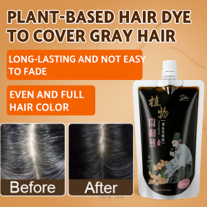 Polygonum Multiflorum Hair Coloring Lotion Plant Based Hair Dye To Cover Gray Hair Hair Coloring Liquid Strengthen Hair Promote Growth