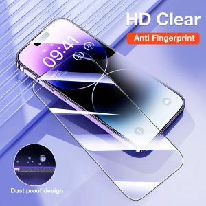【Anti-fingerprint】Sanptoch Full Screen Protector For iPhone 16 15 14 13 12 11 Pro Max Tempered Glass For iPhone XR Xs Max Privacy HD Dust Proof Protective Film