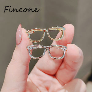 Cute Glasses Brooches Korean Fashion Mens Suit Shirt Collar Pins Female Sweater Corsage Badge Luxury Jewelry Accessories