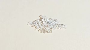 Delicate Floral Wedding Comb Bridal Hair Piece Handmade Silver Color Women Prom Hair Jewelry