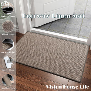 Vision Household Foot Mat Entrance Mat Outdoor Floor Carpet Bathroom Carpet Washable Rubber Backing Carpet Anti-slip Foot Mat Kitchen Absorbent Floor Mat Home Decor