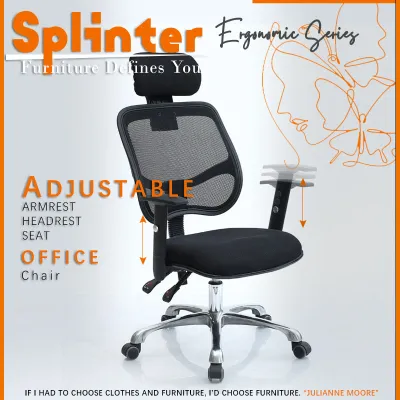 ✅*𝐑𝐄𝐀𝐃𝐘 𝐒𝐆 𝐒𝐓𝐎𝐂𝐊*✅ Home Office Chair Ergonomic Swivel Computer Mesh High Lumbar Support Comfortable Adjustable Executive Rolling Adjustable Backrest Armrest Headrest Boss Staff Seat - FREE INSTALLATION