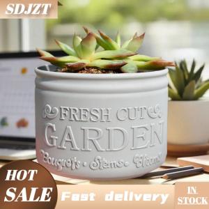 SDJZT Chậu Hoa Tròn trồng cây mọng nước Chậu cây văn phòng máy tính để bàn ban công trang trí sân vườn nhà ngoài trời chậu