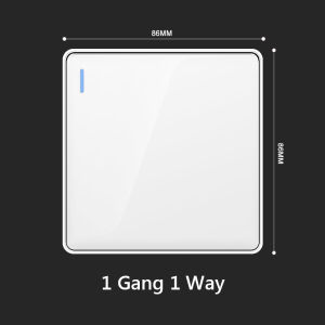 Type 86 White panel wall switch 1/2/3 /4 gang 1/2 way household wall light switch PC flame retardant panel push button control switch electrical 250V 10A wall switch for light