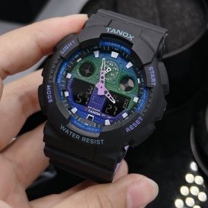 นาฬิกาข้อมือ ทรงสปอร์ต ผู้ชายผู้หญิง กันน้ำได้ สองระบบดิจตอล เข็ม จับเวลาได้ ตั้งปลุกตั้งเตือนได้