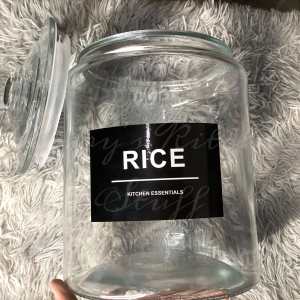 CKS Big Glass Jar with Lid Storage Rice Dispenser 5 kilos Kitchen Canister Jar Rice Jar Rice Storage