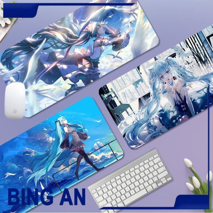 BANDAI Hatsune Miku Animation Office Computer Desk Mat Table Keyboard Big Mouse Pad Laptop