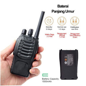2 Units/4 Units Walkie Talkie HT Handy Talky Talkie ORI BF 888S 16 Way Radio Walkie Talkies Set Jarak Jauh Asli Baofeng Original Import Jarak Jauh 10km(Max) Radio Komunikasi Uhf Walky Talky
