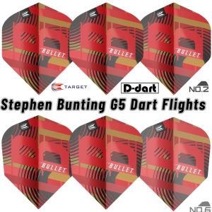 TARGET DARTS FLIGHT- NO6/NO2 Stephen Bunting G5 Pro Ultra Dart Flights (3Pcs/Pack)