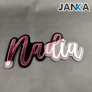 JANKA Custom Papan Nama Akrilik  Ruangan Kamar Ruang Meeting Custom Bentuk Tulisan Acrylic Sign Bedroom Meeting Room Tebal 2mm Bisa di Gantung Atau di Tempel