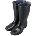 Spartan Men's Mid-Cut Water Proof Knee-High Non Slip Black Rain Boots. 