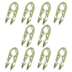 Travel Clamp Hanger Foldable Design With Secure Clips For Clothes Towels Socks Space Efficient Home Outdoor Drying Solution