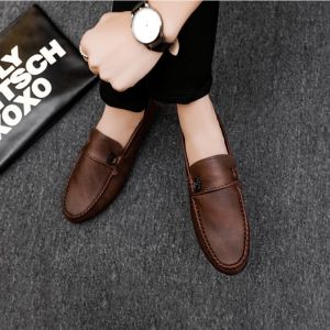 2025 fashion mens shoes British trend casual bean shoes fashion Joker simple driving shoes Loafers for Men