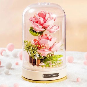 Jaki JK2675 / JK2676 Eternal Flower Music Box Bouquet Gift Decoration Building Brick Seni Bunga