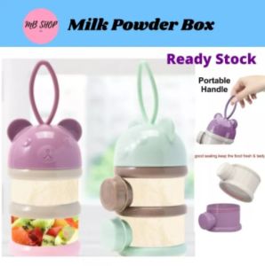 2 Layer Side Open Design Milk Powder Bottle Detachable Baby Travel Storage Container Box