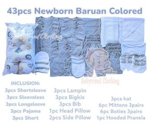 82 43 34pcs COTTON COLORED NEWBORN BARUAN TIE SIDE