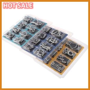 🔥🔥🔥dingdaocunz 8pcs Set Materials Metal Puzzle Wire IQ Mind Brain Teaser Puzzles Reliever Toys