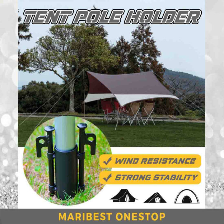 CAMPING TENT FLYSHEET POLE HOLDER STABLE WINDPROOF PIPE FIXED TUBE