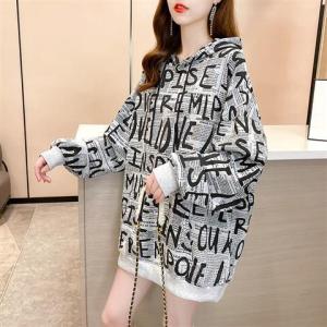 Gray Oversized Sweatshirt Anime Harajuku Woman Kpop Clothes Womens Sweat Plaid Clothing Hoodie Fashion Aesthetic Vintage Hoodies Sweaters Sweater Autumn Winter Cute korean Styles Harry Gothic Jacket For Women Cotton Tops Long Sleeve Sweats