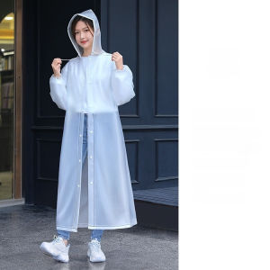 Reusable Transparent EVA Raincoat Poncho Portable Adult Kids Outdoor Travel Rainwear One Piece Clear Rain Cape Non Disposable Waterproof