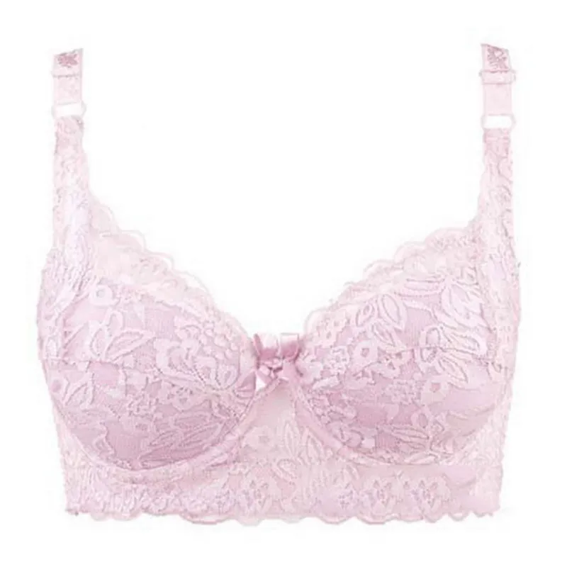 IN Stock] Hot Full Cup Women'S Bra Thin Small Underwear Plus Size Lace With  Wire Adjustable Breast Cover C D Cup Bras