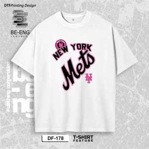 Kaos Oversized "NEW YORK METS" Bahan Cotton Combed 20s Kualitas Sablon Premium Tshirt Pria dan Wanita