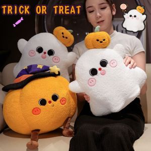 DNT Cute Halloween Pumpkin Doll Ghost Kid Pillow Plush Toy Decorative Arrangement Funny Sofa Ornament