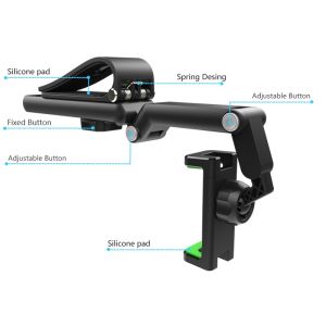 Car Sun Visor Phone Holder 1080 °   Rotatable Hanging Clip Mount Bracket for 4-7 Inch Smartphones Car Phone Stand