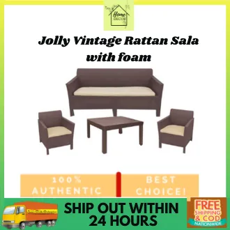 GOOD QUALITY Jolly Vintage Rattan Sala with foam ( Individually purchase)