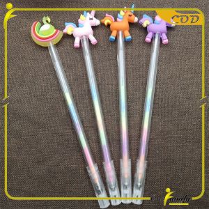 ONE-A44 Pulpen Gel 0.5mm Karakter Angsa Tinta Rainbow Pena Pelangi Lucu / Alat Tulis Sekolah Drawing Pen Warna Warni Import