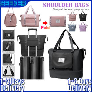 [ 🇸🇬Ready Stock] Travel BagDuffel Bag For TravelFoldable Bag TravelTravelling BagFoldable Duffel BagTravel Fitness Bag Luggage Bag Womens Short-Distance Travel Bag Portable Travel Fashion Travel Bag Large Capacity
