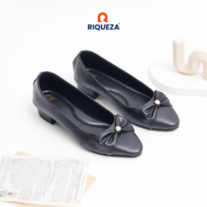 Riqueza HOYA Sepatu Pantofel Wanita Kerja Heels Pantofel Hak Tahu 3 Cm