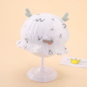 CHARRISSA Spring Summer Baby Bucket Hats 0-6M Cotton Girl Boy Bonnet Cap Ins Antler Baby Fisherman Cap For Infant