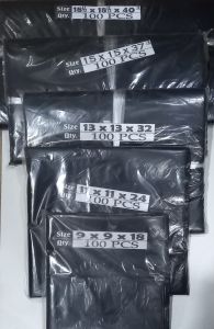 TRASHBAG/GARBAGE BAG (FLAT FOLDED ROLLS BLACK COLORED and CLEAR