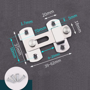 Ginca Door Lock Guard Latch Bolt 90 180 Degree Stainless Steel Toggle Latch Sliding barn Door Lock Black Iron Right Angle barn Lock