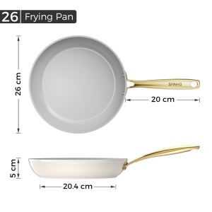 SANHO Etched Honeycomb Frying Pan Kitchenware Pan Suitable for All Stoves Multiple sizes available