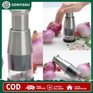 【New Arrival】 Stainless Steel Manual Hand Chopper Kitchen Tools Garlic Chopper Mini Garlic Mincer for Veggie Onion Garlic