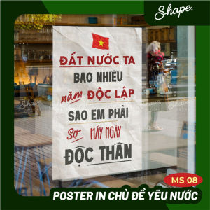 Decal dán kính trang trí 30 tháng 4 Việt Nam Sticker dán kính chống thấm nước Chủ Đề Yêu Nước Việt Nam