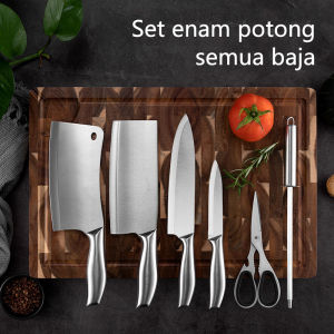 Pisau Dapur isi 6 pcs - Pisau Set 6 Pcs Set Pisau Akrilik Set Pisau Hadiah Kombinasi Enam Potong Multifungsi
