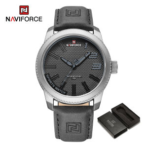 NAVIFORCE Watch for Mans Original Leather Waterproof Jam Tanggan Lelaki Fashion Casual Quartz Men Watches NF9202L