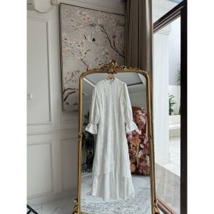 BEST SELLER Nandha Dress mix Brukat Gamis Kondangan Wanita Terbaru 2024 Dress Muslim Pesta Terbaru