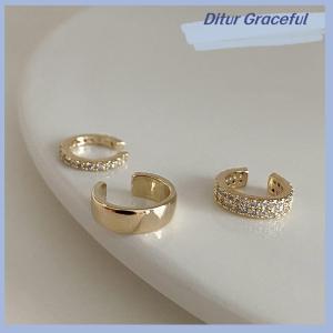 Ditur Delicate Zircon Cute Clip Earrings Female Buckle Ear Cuff No Piercings Cartilage Ear for Women Fashion Jewelry