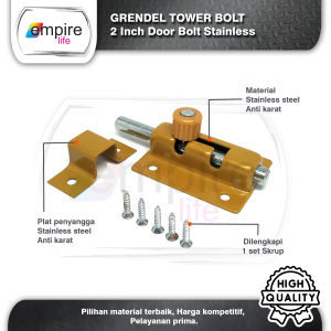 Slot Pintu Jendela 2 inch / Grendel Tower Bolt VOV