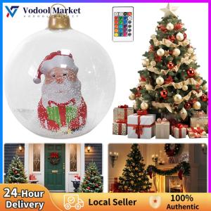 【Vodool】Christmas Inflatable Inflatable Decor Ball Large PVC Lighted Ornament for Celebrations and Home Decor