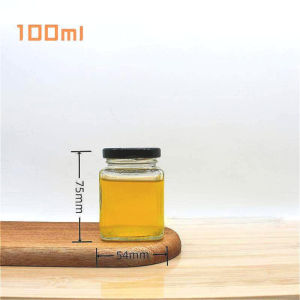Multisize 100/200ml Square Glass Preserve Jar Leak‑proof Lid Food Spice Honey Pickles Storage Bottle