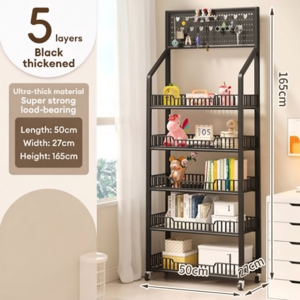 Commercial Supermarket Shelf Display Rack 4-5 Tier Supermarket Shelves Snack Shelf Beverage Small Food Toy Display Stand Kitchen Organizer Storage Rack with Wheels Kitchen