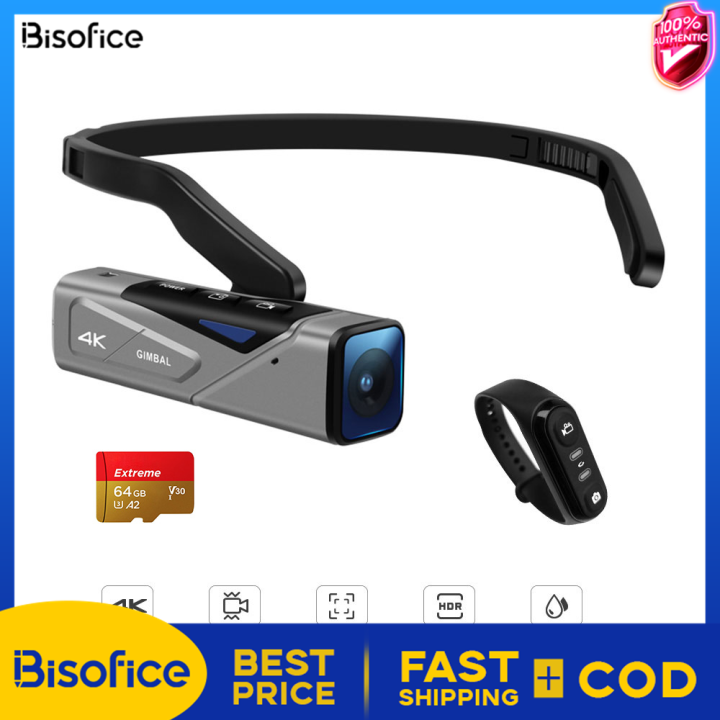 64G Memory Card】ORDRO EP7 Head Wearable 4K 60fps Video Camera